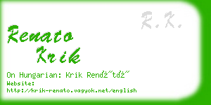 renato krik business card